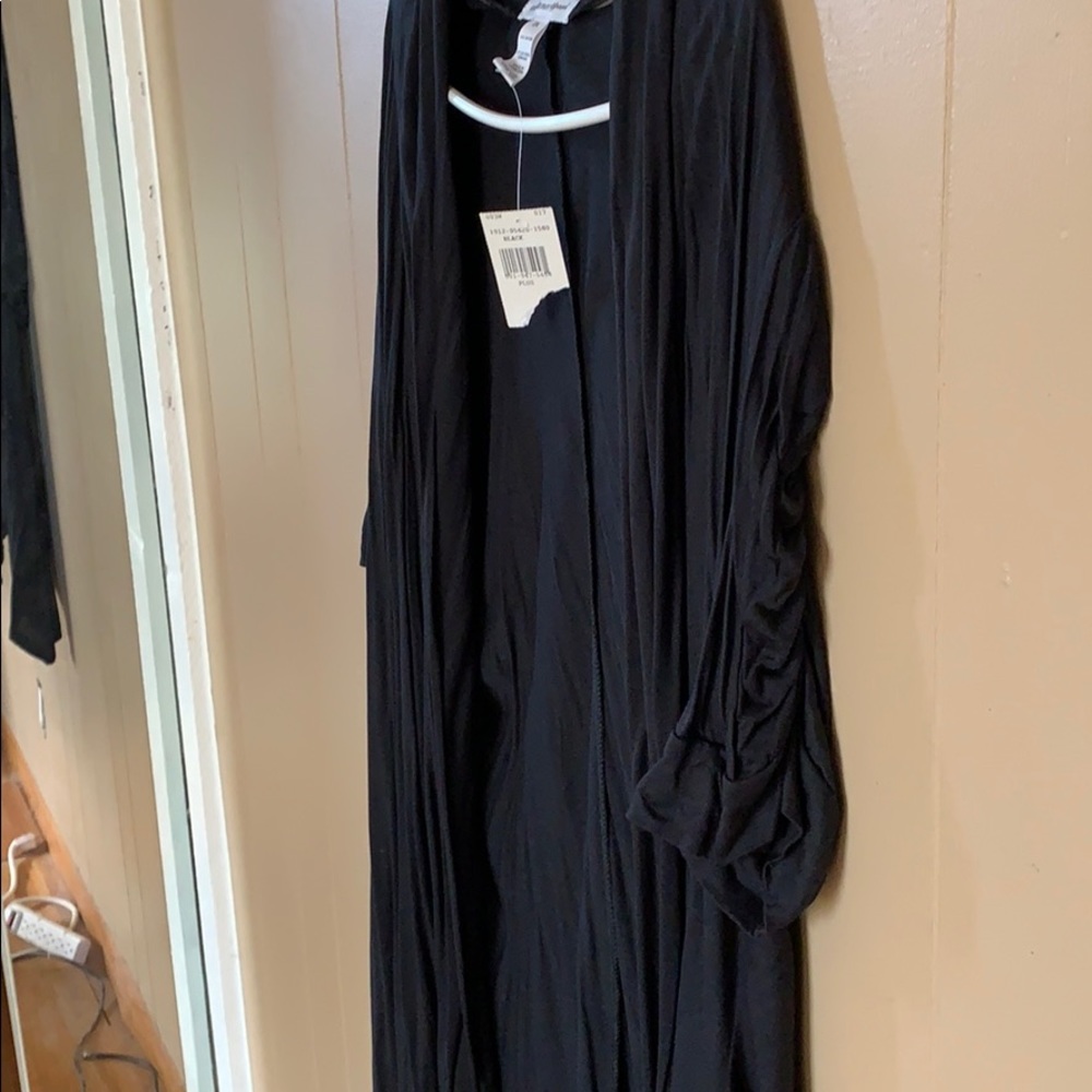 Ambiance Apparel Ruched Short Sleeve Jacket - Picture 5 of 10